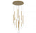 Lib & Co. CA Positano, 11 Light Round LED Chandelier, Plated Brushed Gold