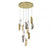 Lib & Co. CA Sorrento, 12 Light Round LED Chandelier, Mixed with Copper Leaf, Gold Canopy