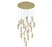 Lib & Co. CA Sorrento, 21 Light Round LED Chandelier, Amber, Gold Canopy