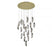 Lib & Co. CA Sorrento, 21 Light Round LED Chandelier, Smoke, Gold Canopy