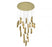 Lib & Co. CA Sorrento, 21 Light Round LED Chandelier, Copper, Gold Canopy