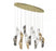 Lib & Co. CA Sorrento, 16 Light Oval LED Chandelier, Mixed, Gold Canopy
