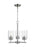 Generation Lighting Oslo indoor dimmable 3-light chandelier in a brushed nickel finish with a clear seeded glass shade