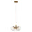 Kichler Silvarious 16.5 Inch 3 Light Convertible Pendant with Clear Crackled Glass in Champagne Bronze