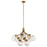 Kichler Silvarious 30 Inch 12 Light Convertible Chandelier with Clear Crackled Glass in Champagne Bronze