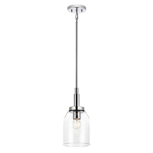 Kichler Madden 15 Inch 1 Light Mini Pendant with Clear Glass in Chrome