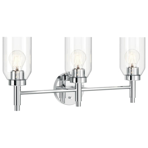 Kichler Madden 24 Inch 3 Light Vanity with Clear Glass in Chrome