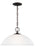 Generation Lighting Geary transitional 1-light LED indoor dimmable ceiling hanging single pendant light in bronze finish