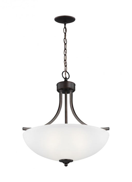 Generation Lighting Geary transitional 3-light LED indoor dimmable ceiling pendant hanging chandelier pendant light in b