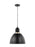 Visual Comfort & Co. Studio Collection Huey modern 1-light LED indoor dimmable ceiling hanging single pendant light in midnight black finis