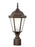 Generation Lighting Bakersville traditional 1-light outdoor exterior post lantern in antique bronze finish with satin et