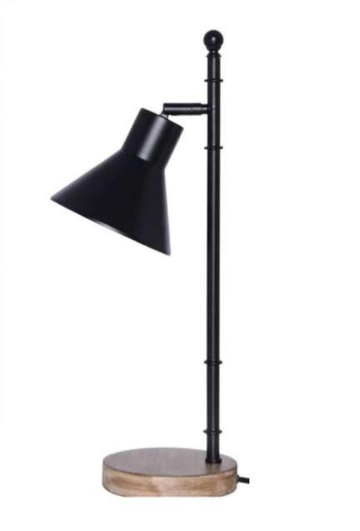 Craftmade 1 Light Metal Base Table Lamp w/ Adjustable Shade & USB in Flat Black