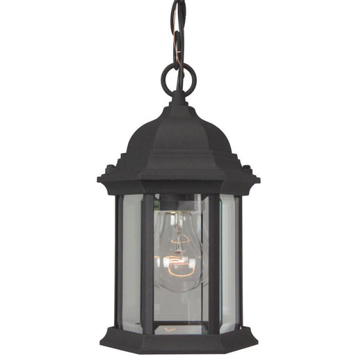 Craftmade Hex Style Cast 1 Light Outdoor Pendant in Textured Black