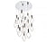 Lib & Co. CA Catania, 18 Light Round LED Chandelier, Chrome