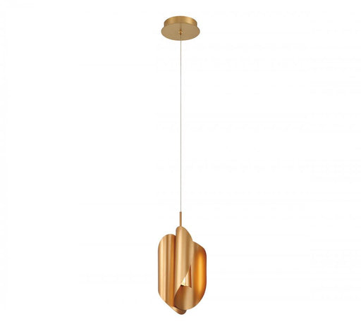 Lib & Co. CA Portofino, 1 Light LED Pendant, Satin Gold