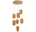 Lib & Co. CA Portofino, 7 Light Round LED Chandelier, Satin Gold