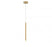 Lib & Co. CA Amalfi, 1 Light LED Pendant, Plated Brushed Gold