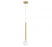 Lib & Co. CA Positano, 1 Light LED Pendant, Plated Brushed Gold