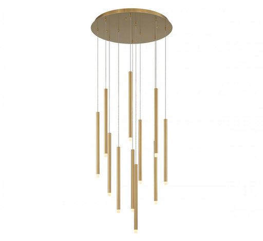 Lib & Co. CA Amalfi, 11 Light Round LED Chandelier, Plated Brushed Gold