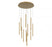 Lib & Co. CA Amalfi, 11 Light Round LED Chandelier, Plated Brushed Gold