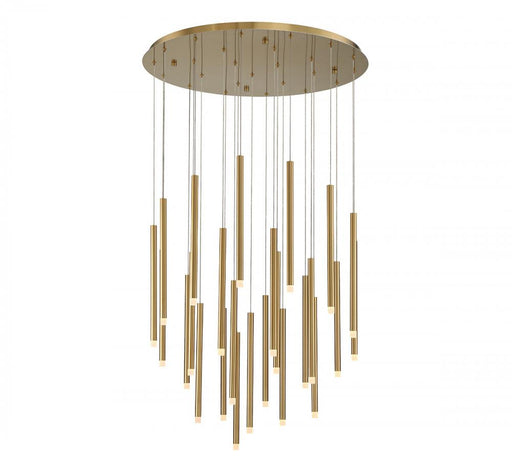 Lib & Co. CA Amalfi, 25 Light Round LED Chandelier, Plated Brushed Gold