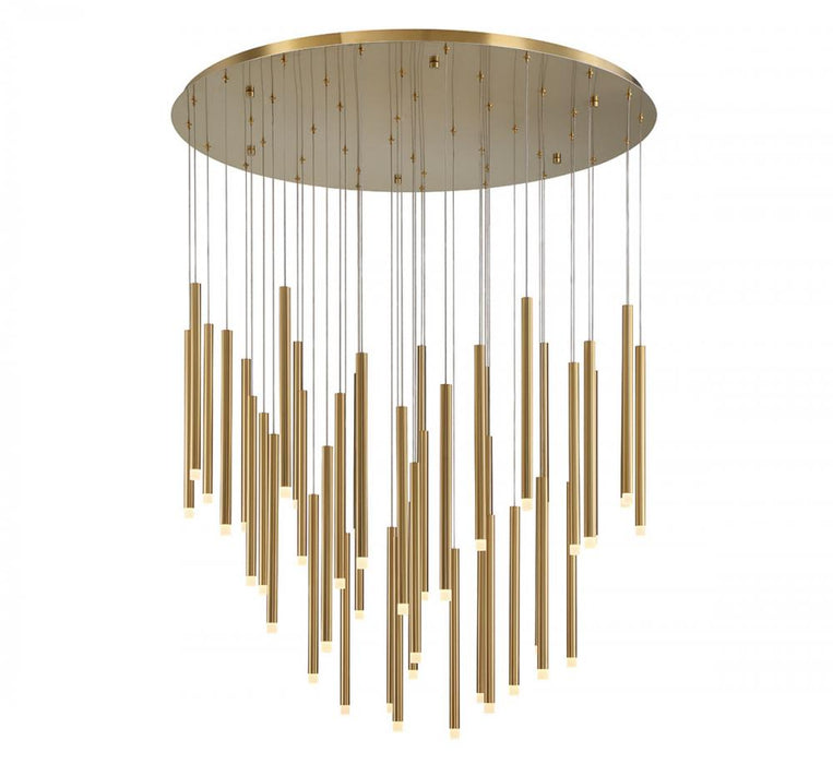 Lib & Co. CA Amalfi, 44 Light Round LED Chandelier, Plated Brushed Gold