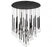 Lib & Co. CA Positano, 44 Light Round LED Chandelier, Matte Black