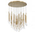 Lib & Co. CA Positano, 44 Light Round LED Chandelier, Plated Brushed Gold