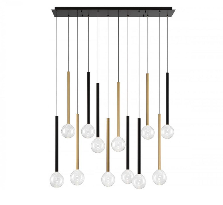 Positano, 12 Light Linear Led Chandelier, Mixed | 10150-023