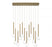 Lib & Co. CA Positano, 12 Light Linear LED Chandelier, Plated Brushed Gold