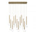 Positano, 12 Light Linear Led Chandelier, Plated Brushed Gold | 10150-07
