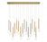 Lib & Co. CA Positano, 16 Light Linear LED Chandelier, Plated Brushed Gold