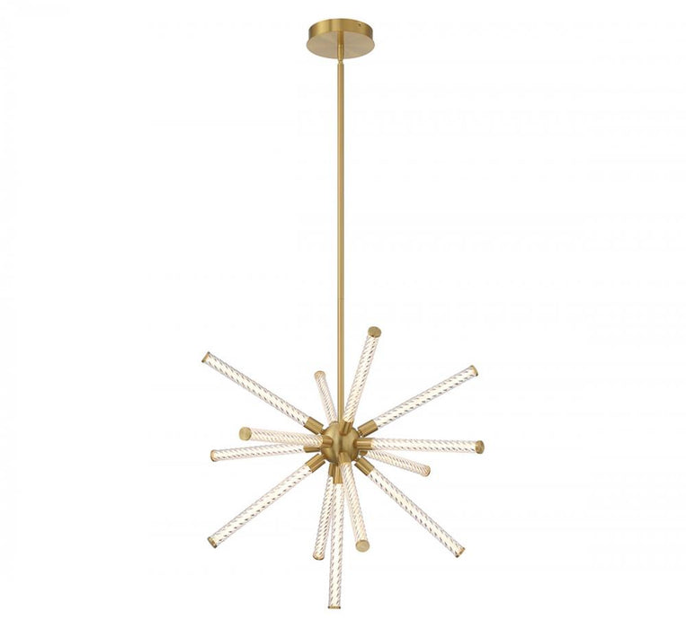 Lib & Co. CA Volterra, Small LED Chandelier, Plated Brushed Gold