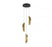 Lib & Co. CA Sorrento, 3 Light LED Pendant, Copper, Black Canopy