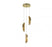 Lib & Co. CA Sorrento, 3 Light LED Pendant, Copper, Gold Canopy