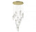 Lib & Co. CA Sorrento, 12 Light Round LED Chandelier, Clear, Gold Canopy