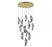 Lib & Co. CA Sorrento, 12 Light round LED Chandelier, Smoke, Gold Canopy
