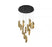 Lib & Co. CA Sorrento, 12 Light round LED Chandelier, Copper, Black Canopy
