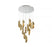 Lib & Co. CA Sorrento, 12 Light round LED Chandelier, Copper, Chrome Canopy