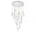 Lib & Co. CA Sorrento, 21 Light Round LED Chandelier, Clear, Chrome Canopy