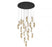 Lib & Co. CA Sorrento, 21 Light Round LED Chandelier, Amber, Black Canopy