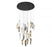 Lib & Co. CA Sorrento, 21 Light Round LED Chandelier, Mixed, Black Canopy