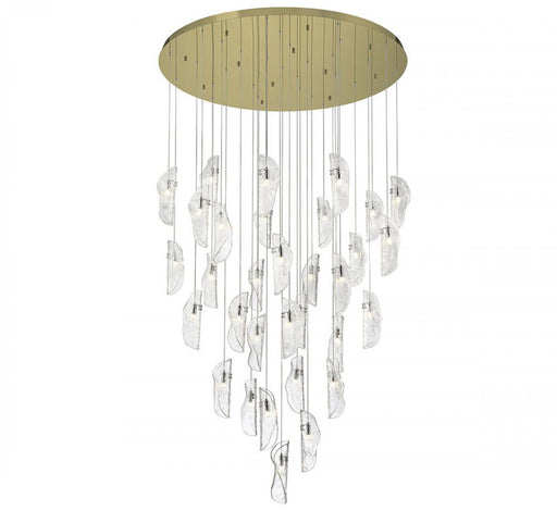 Lib & Co. CA Sorrento, 32 Light LED Grand Chandelier, Clear, Gold Canopy