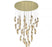 Lib & Co. CA Sorrento, 32 Light LED Grand Chandelier, Amber, Gold Canopy
