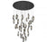 Lib & Co. CA Sorrento, 32 Light LED Grand Chandelier, Smoke, Black Canopy