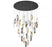Lib & Co. CA Sorrento, 32 Light LED Grand Chandelier, Mixed, Black Canopy