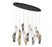 Lib & Co. CA Sorrento, 16 Light Oval LED Chandelier, Mixed, Black Canopy