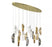 Sorrento, 16 Light Oval Led Chandelier, Mixed With Copper Leaf, Gold Canopy | 10172-024-07