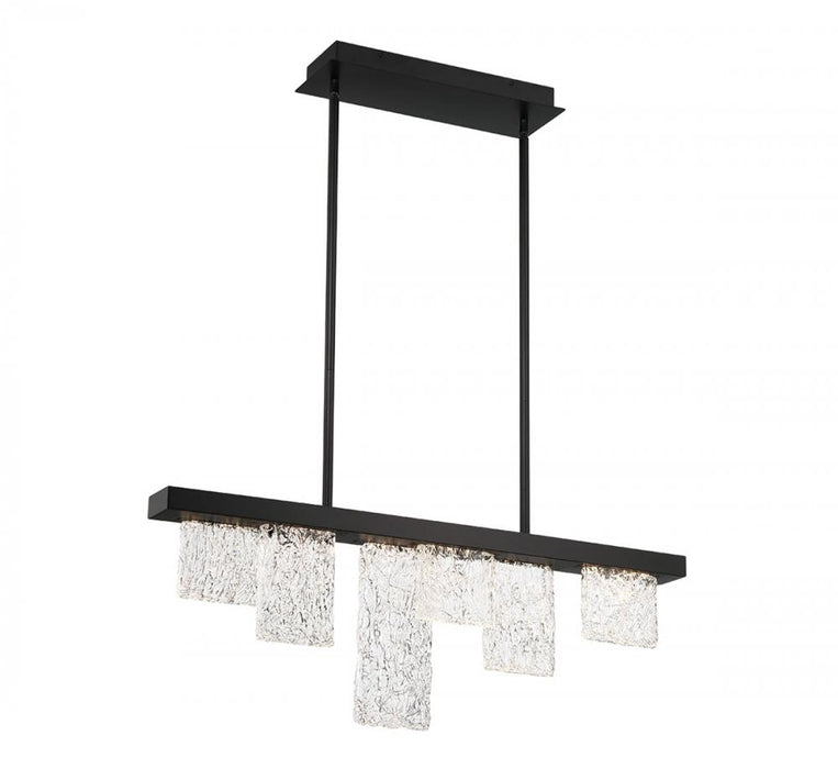 Lib & Co. CA Siena, 6 Light Linear LED Chandelier, Brushed Black