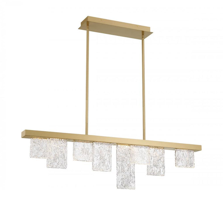 Lib & Co. CA Siena, 8 Light Linear Chandelier, Brushed Gold